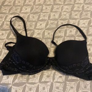 Black bra with lace detail